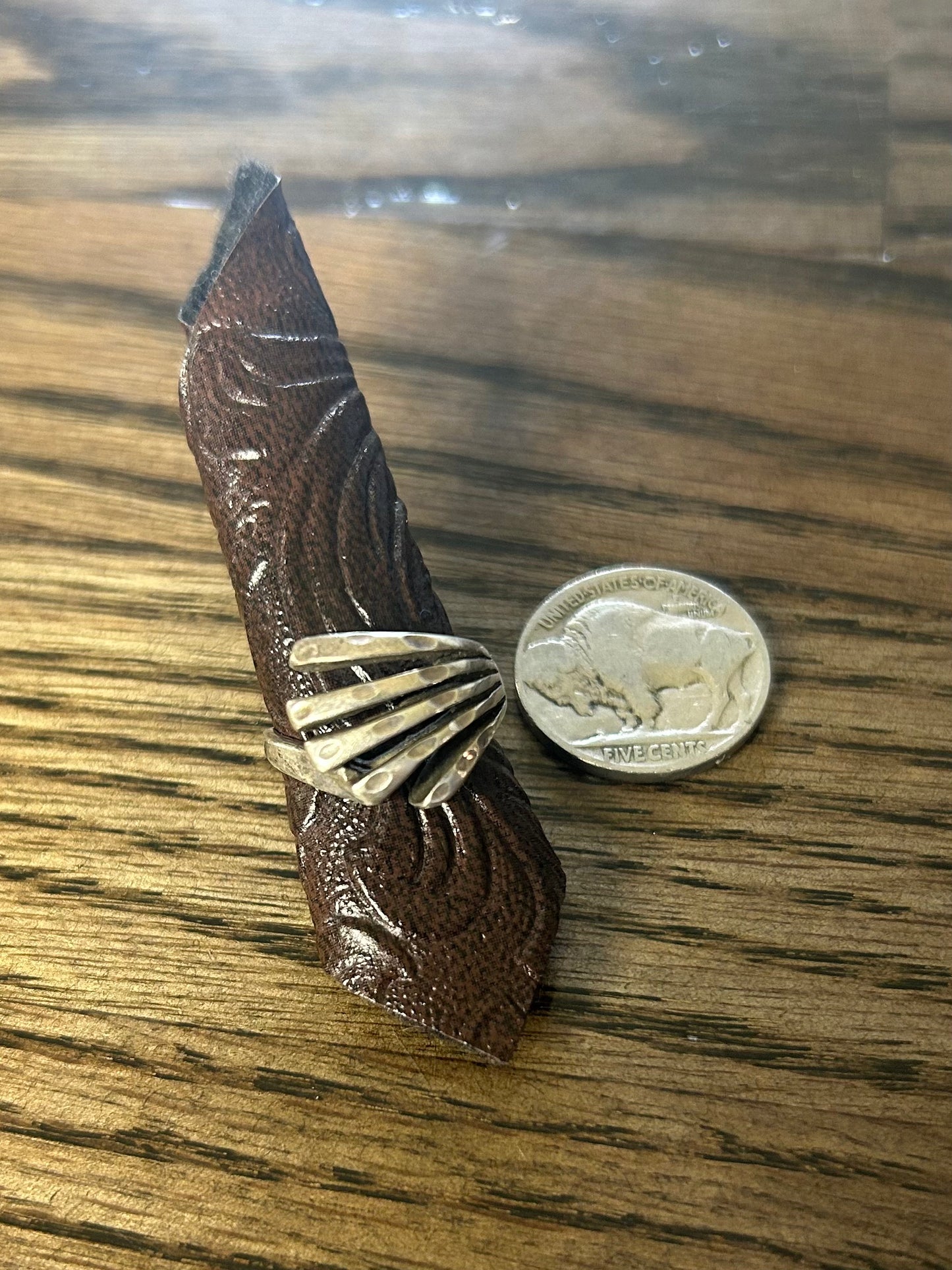 Vintage Sterling Silver Fan Ring