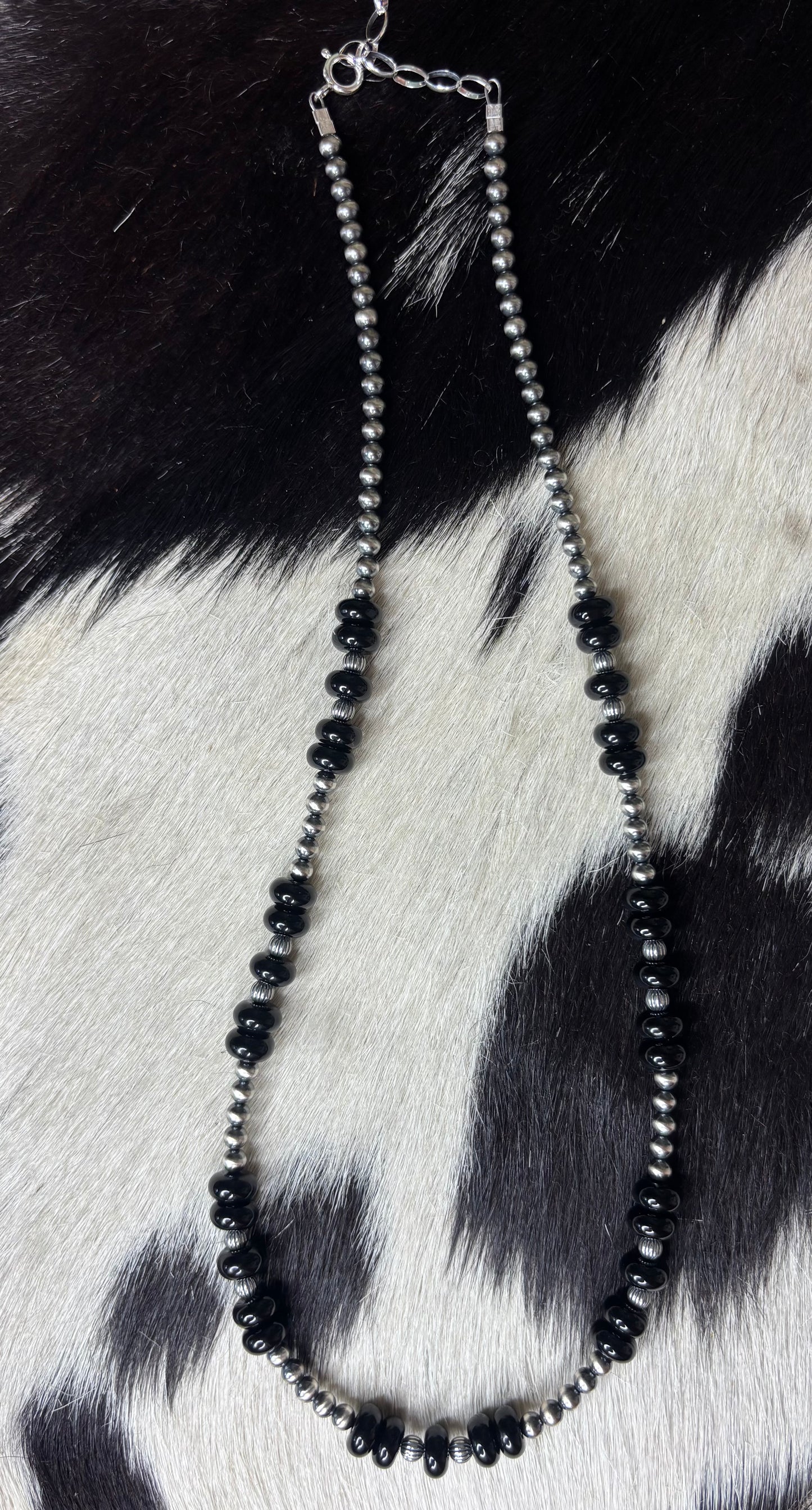 Sterling Silver Black Onyx Necklace
