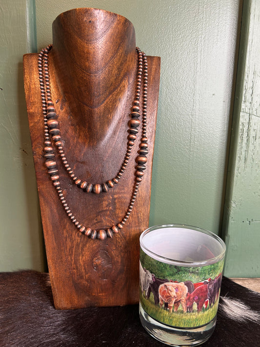 Graduated Copper Saucer Necklace
