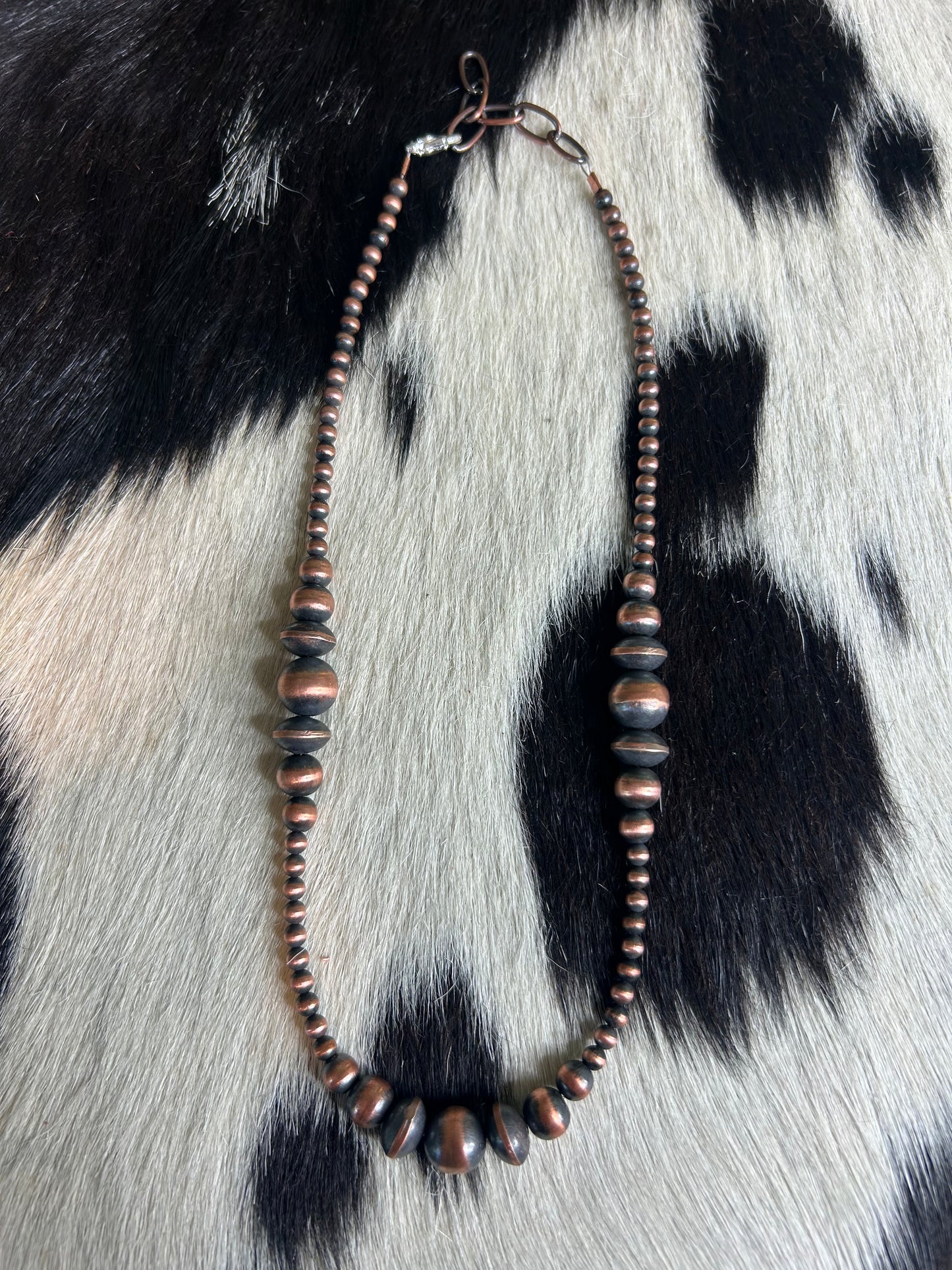 Graduated Copper Saucer Necklace