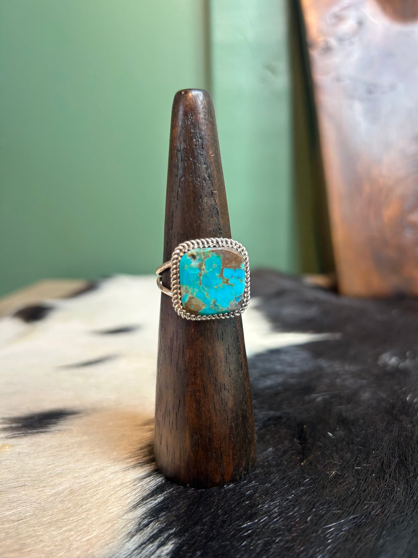 Kingman Turquoise Square Ring