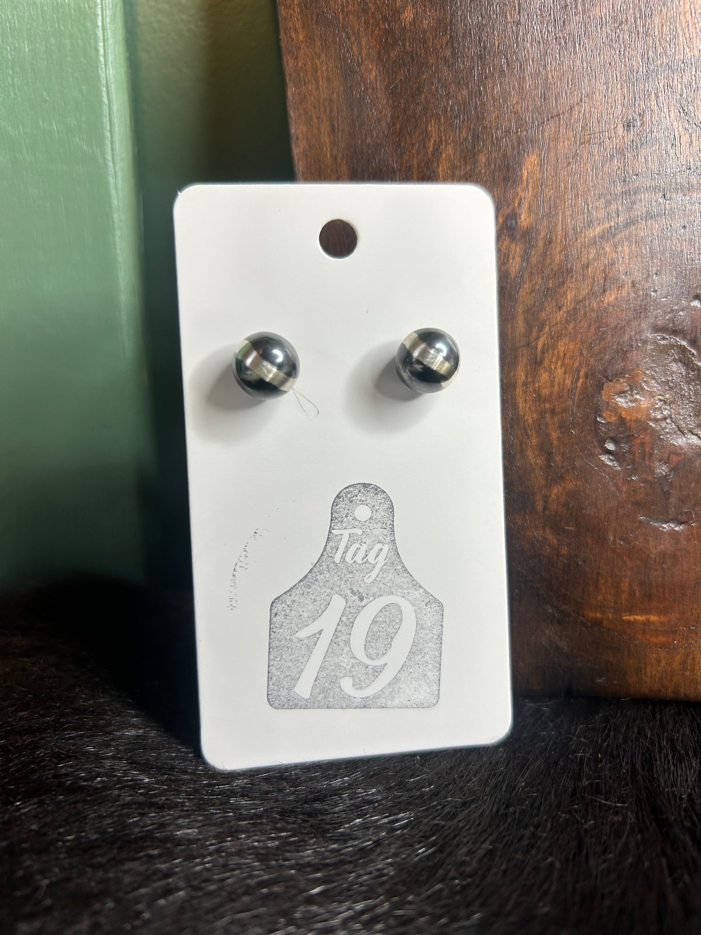 Sterling Pearl Stud Earrings