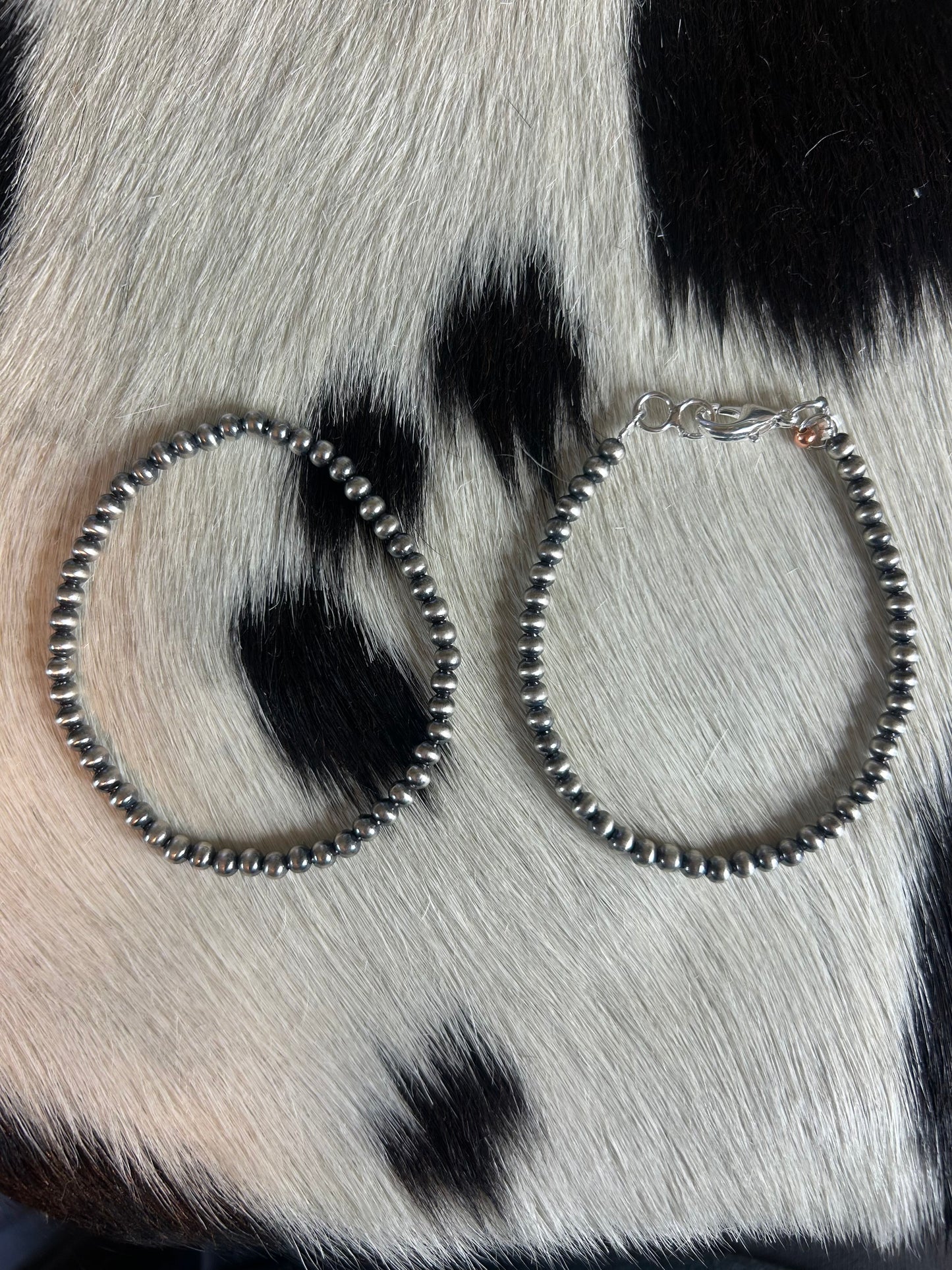 4mm Silver Plated Copper Pearl Bracelet