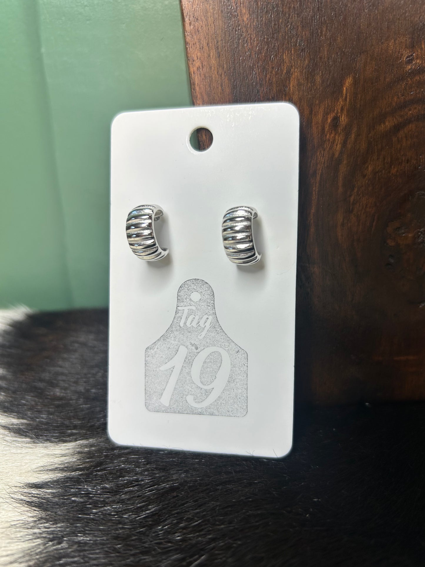 Ribbed Huggie Earrings