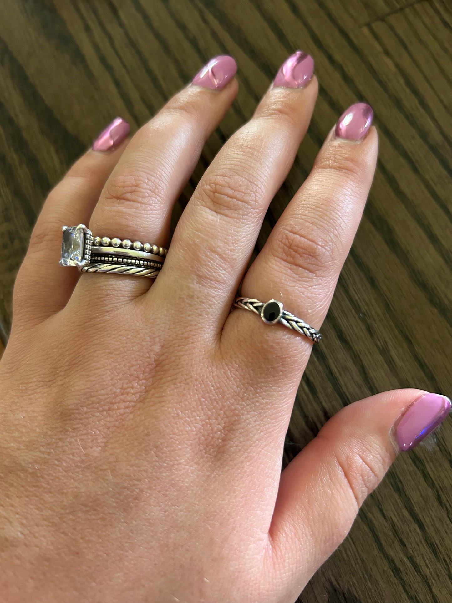 Black Onyx Braided Band Ring