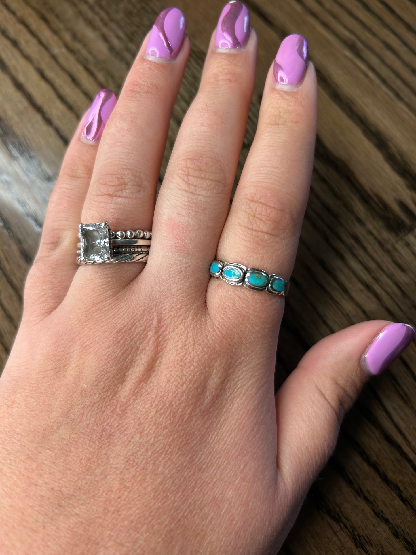 Thick Turquoise Stacker Ring