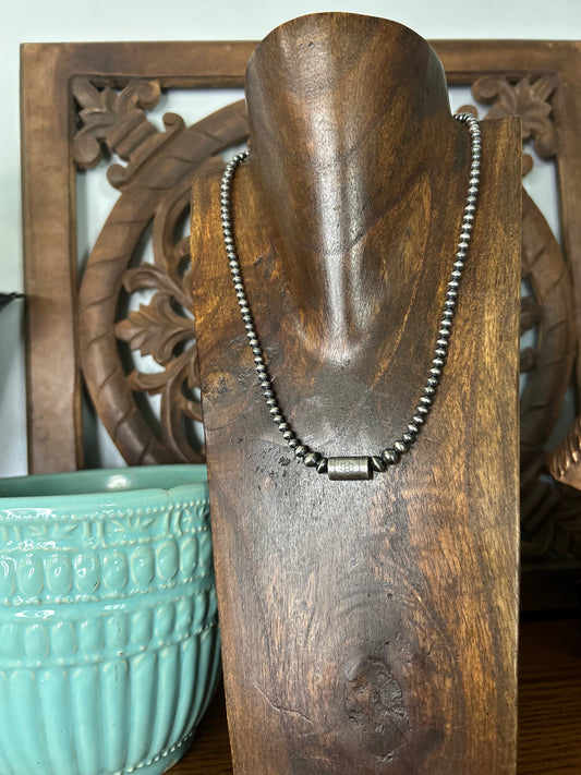 Flower Barrel Bead Necklace