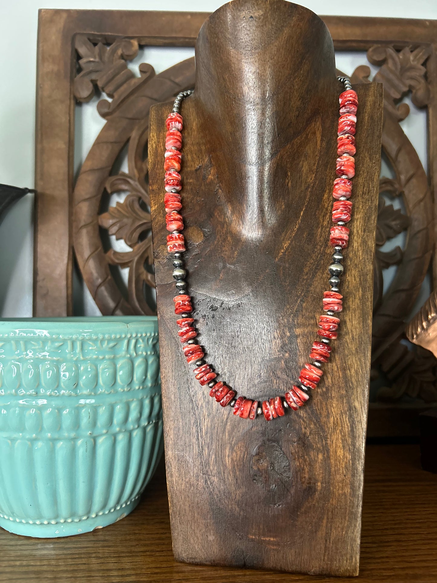 Red Spiny Necklace