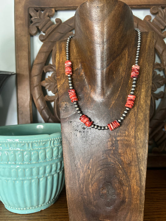 Red Spiny Necklace