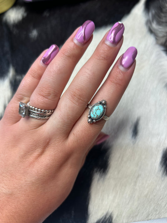 Mine 8 Turquoise Ring
