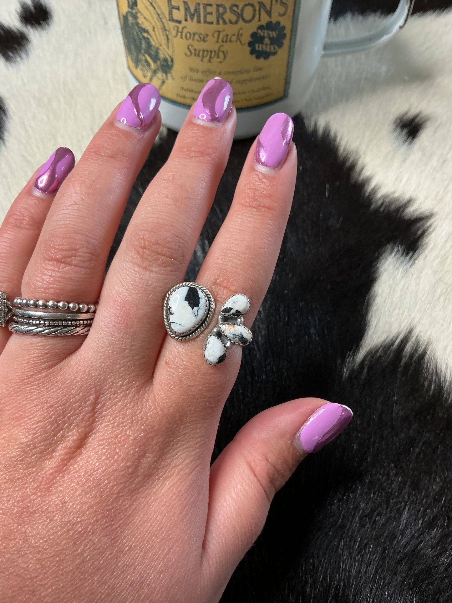 White Buffalo Floater Ring