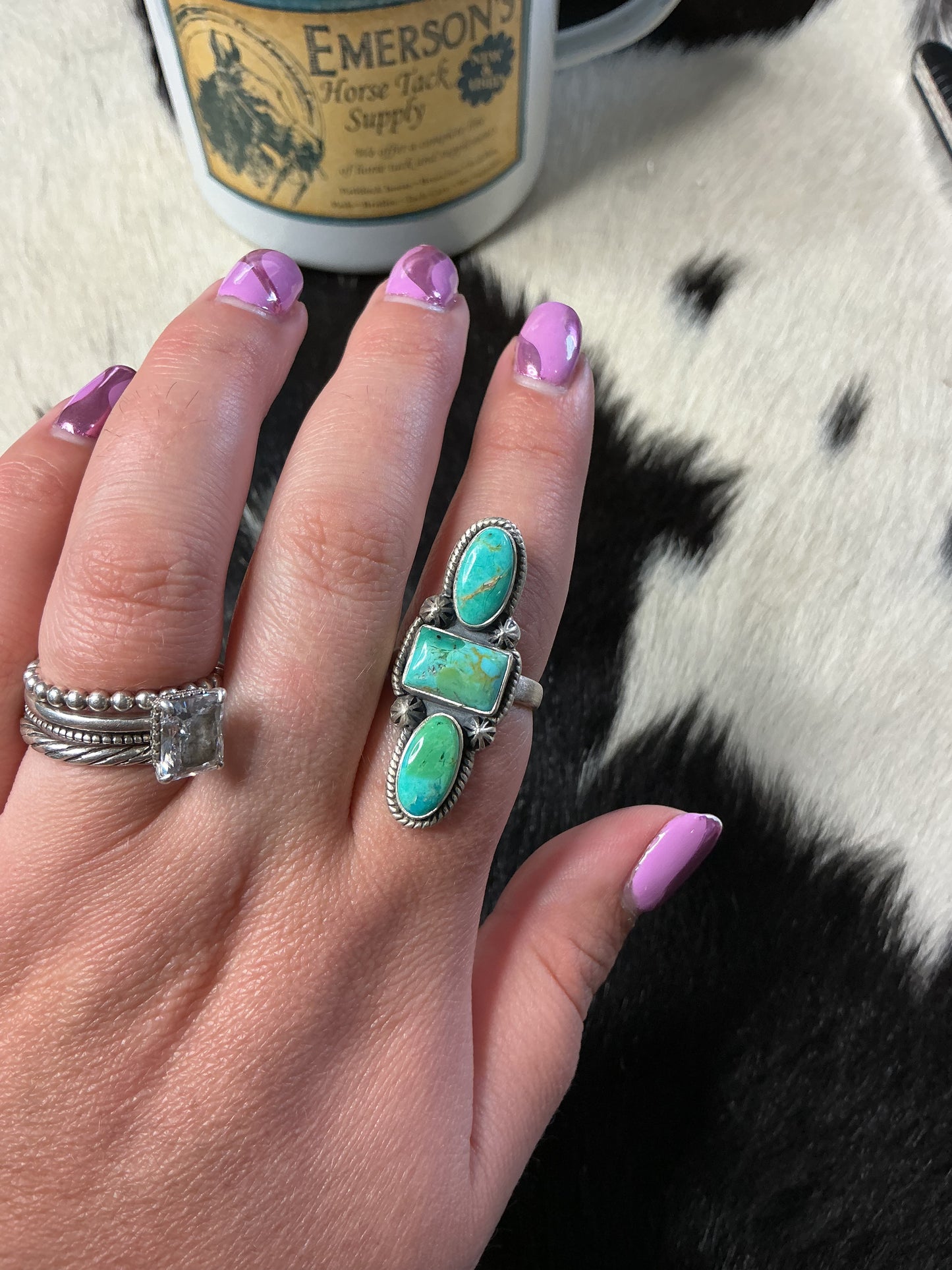 Mohave Turquoise Crawler Ring