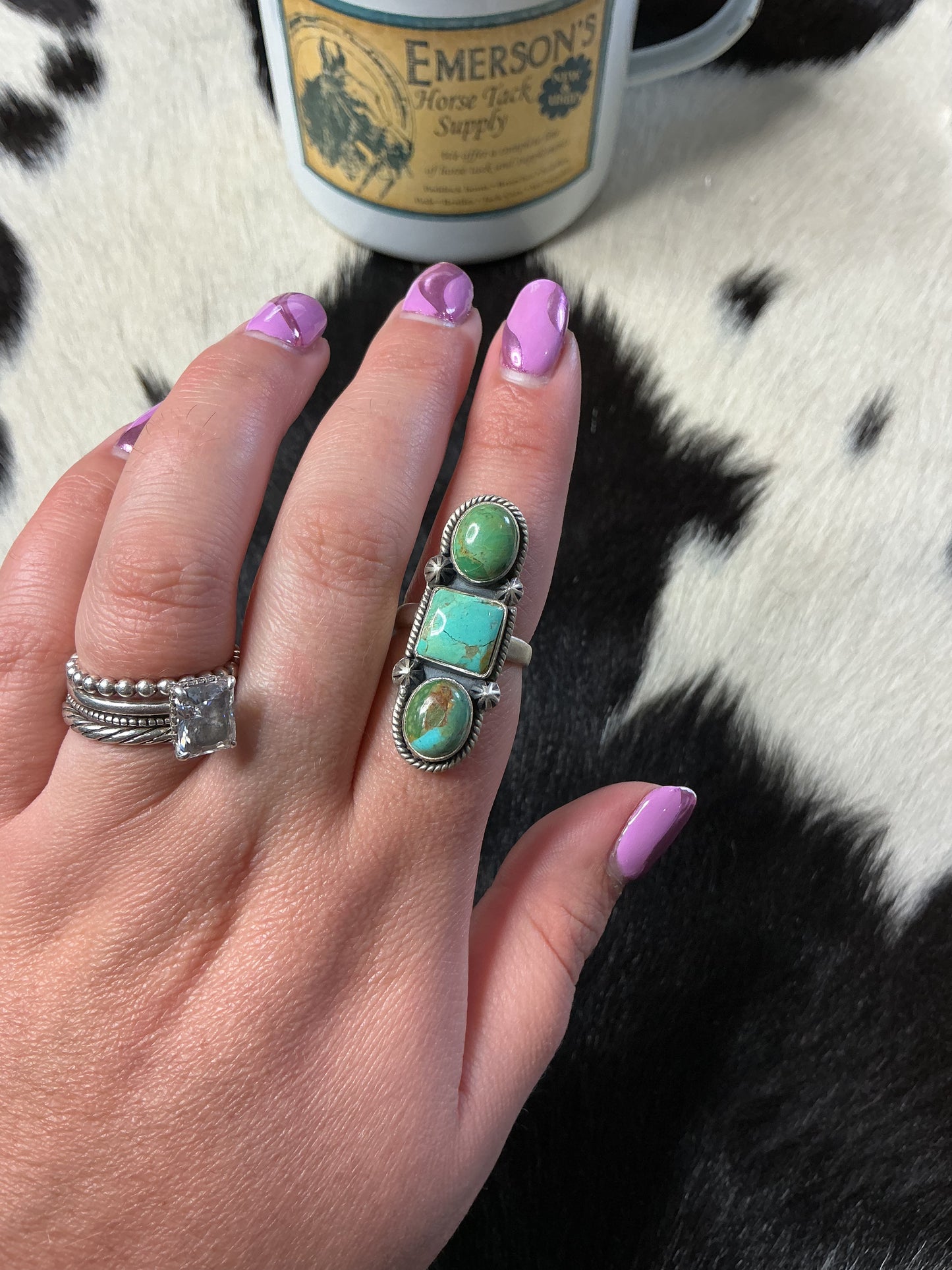Mohave Turquoise Crawler Ring