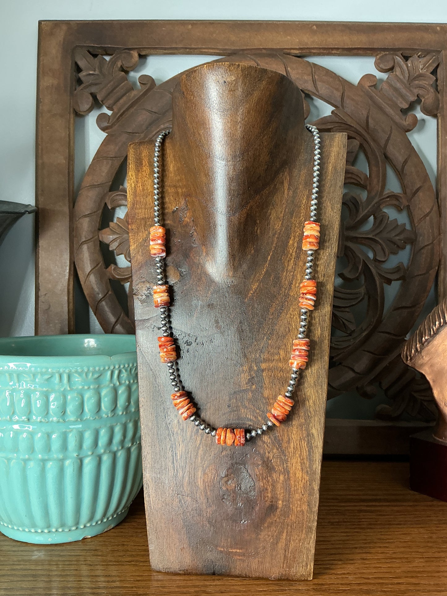 Orange Spiny Necklace