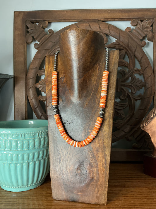 Orange Spiny Necklace