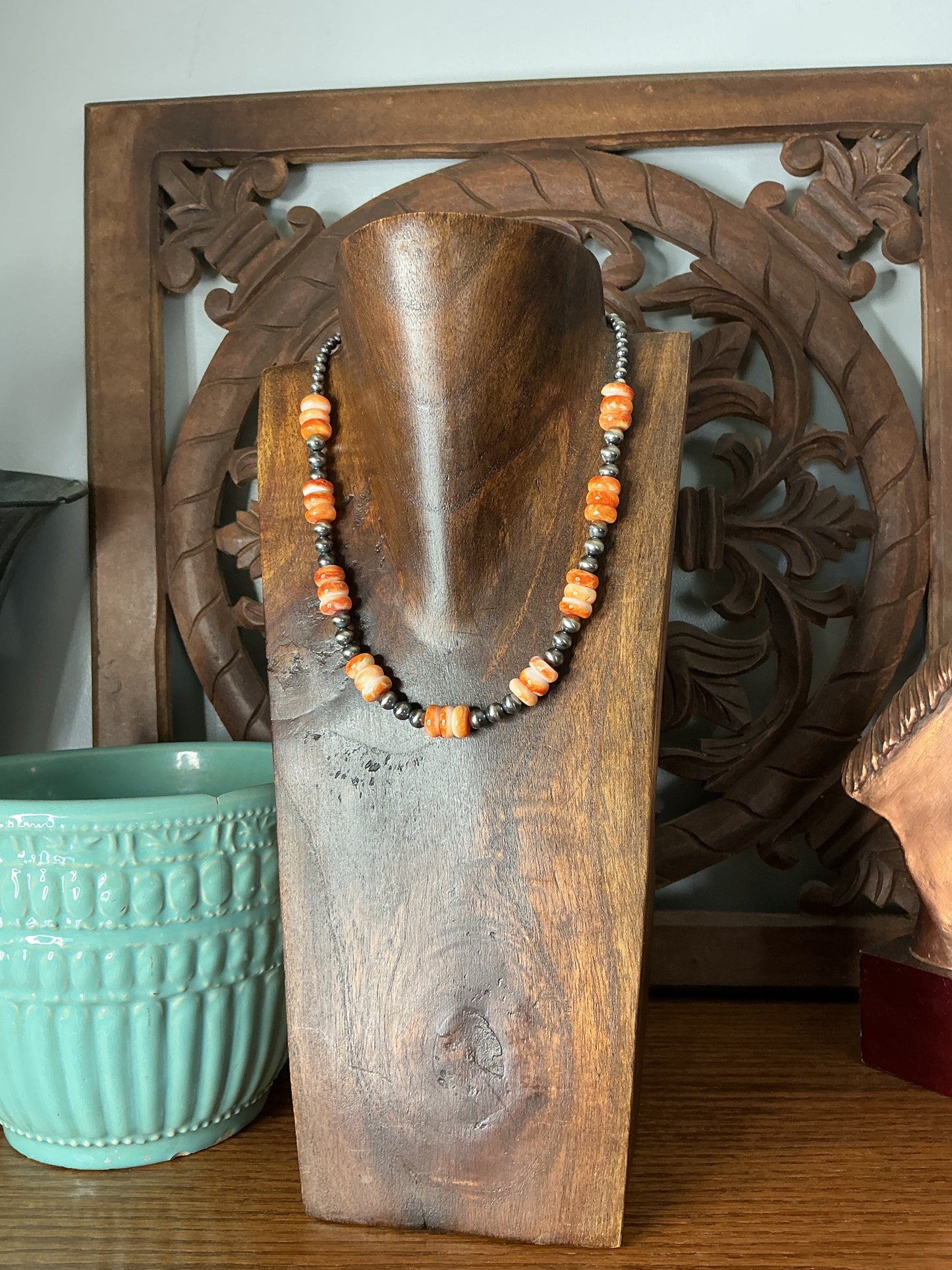 Orange Spiny Necklace