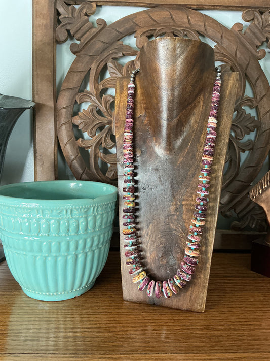 Purple Spiny & Turquoise Necklace