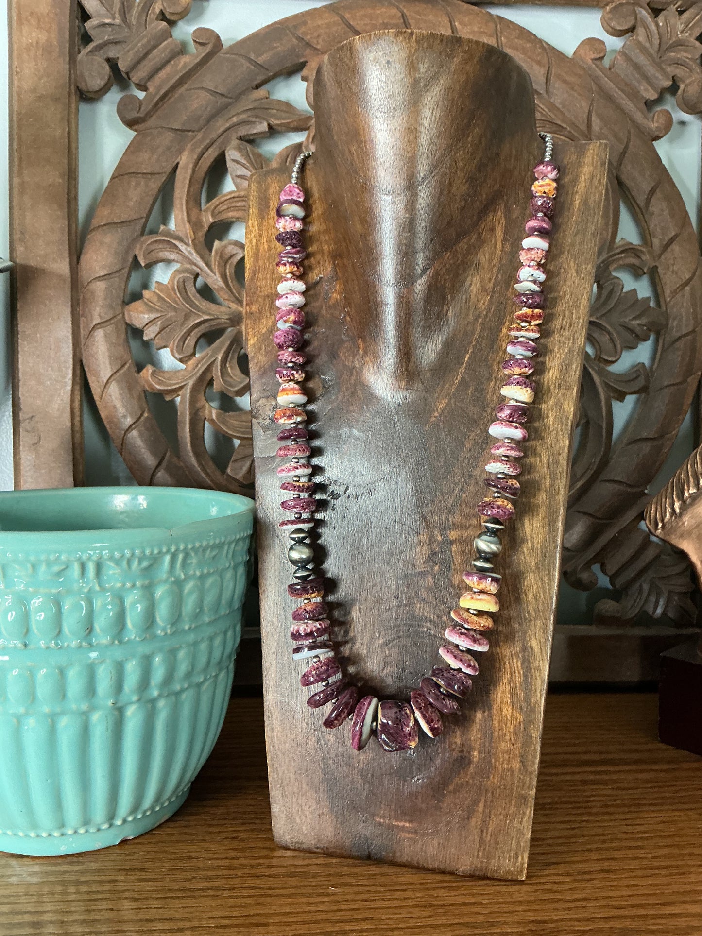 Purple Spiny Statement Necklace