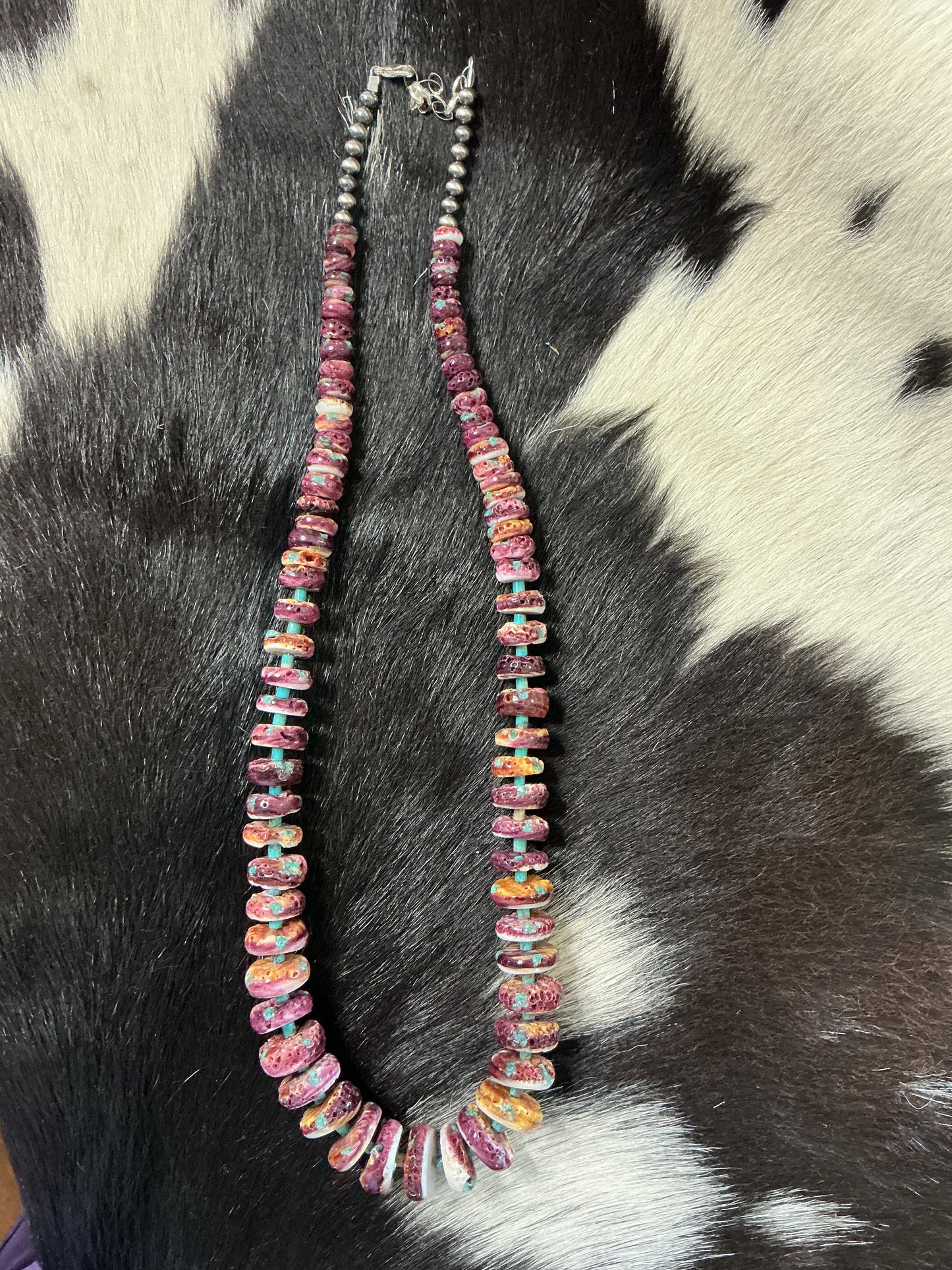 Purple Spiny & Turquoise Necklace