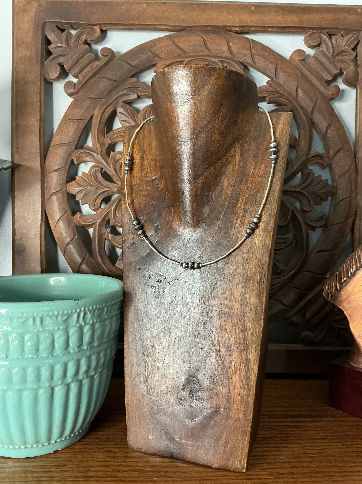 Liquid Silver Saucer Necklace