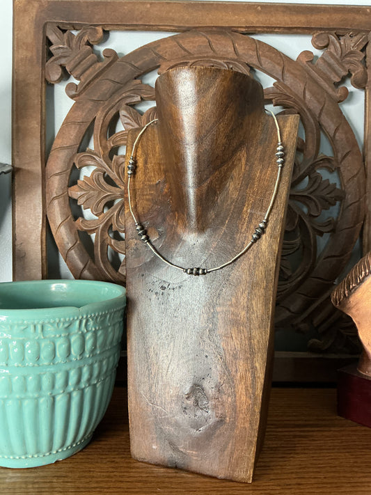 Liquid Silver Saucer Necklace