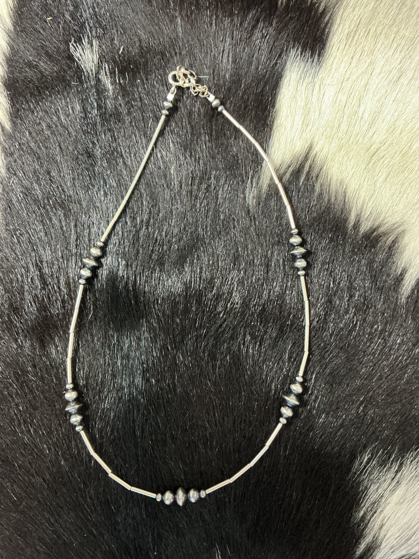 Liquid Silver Saucer Necklace