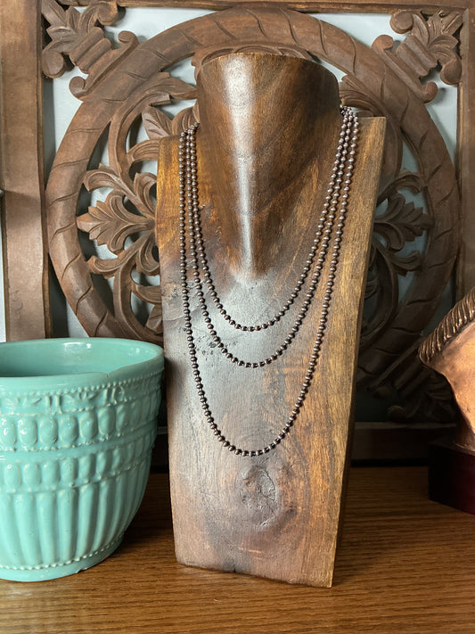 Copper 3mm Ball Chain Necklace