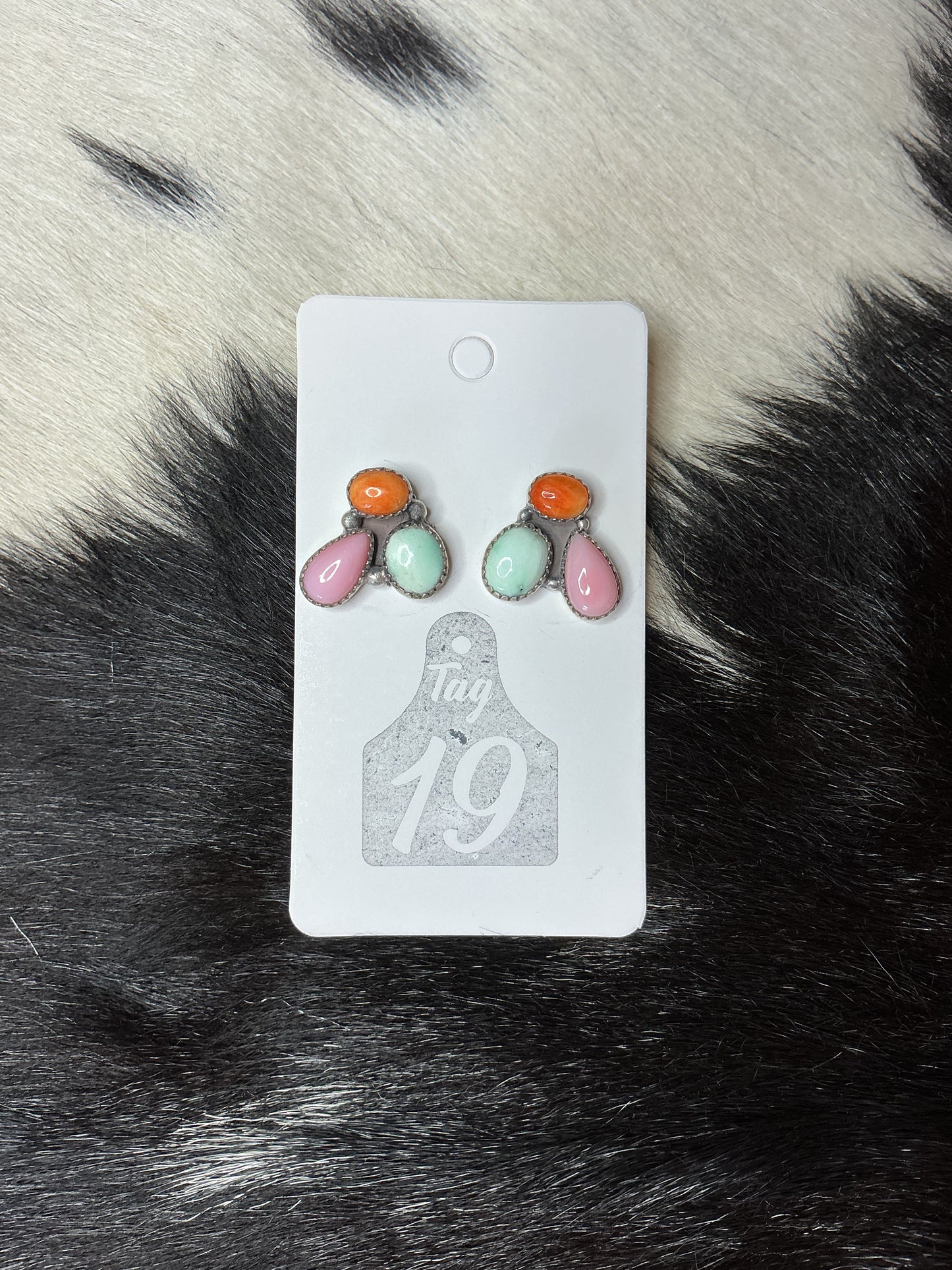 Paloma, Spiny & Pink Conch Cluster Studs