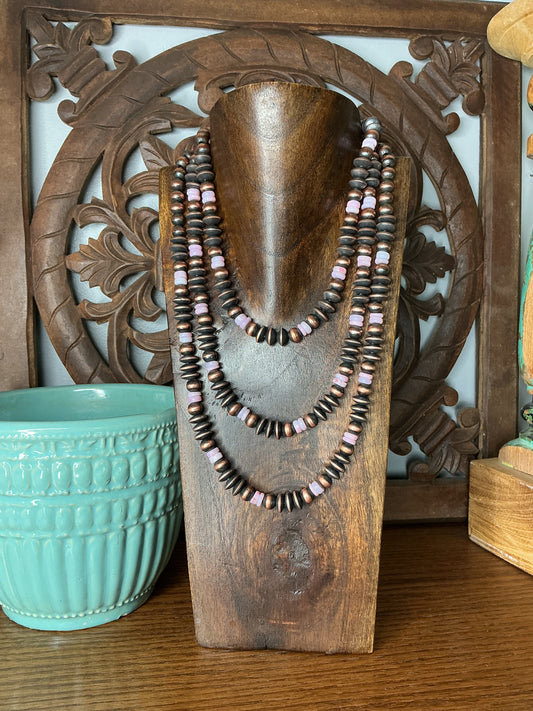 Pink Opal Copper Necklace