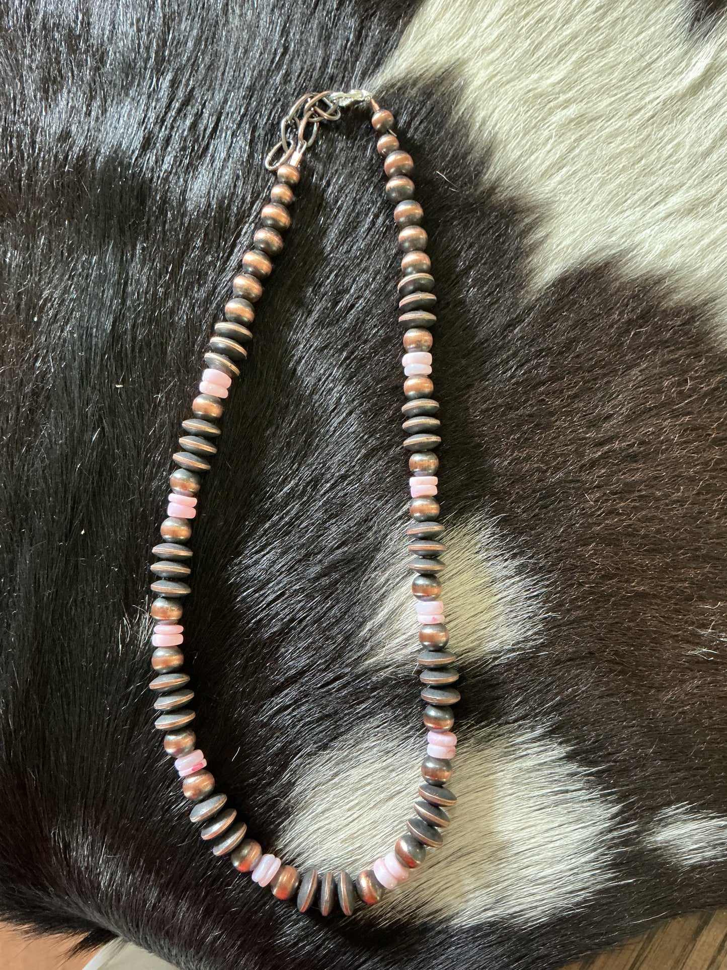 Pink Opal Copper Necklace