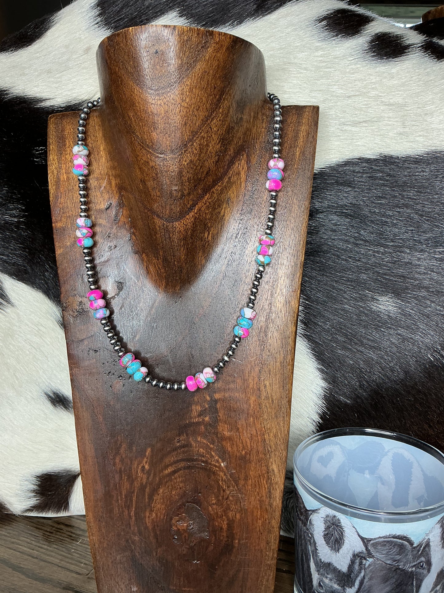 Cotton Candy Sterling Silver Necklace