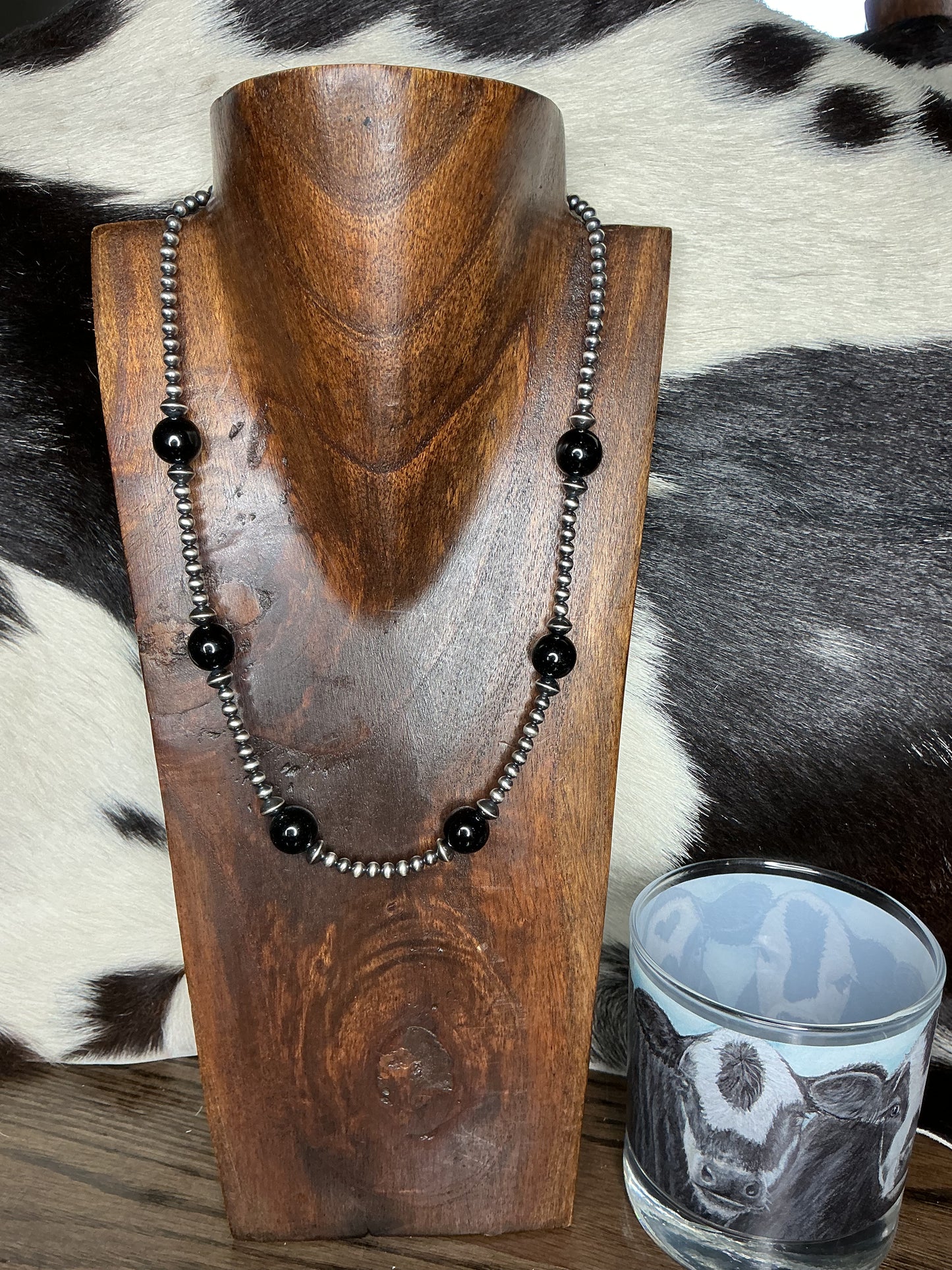Black Onyx Sterling Silver Necklace