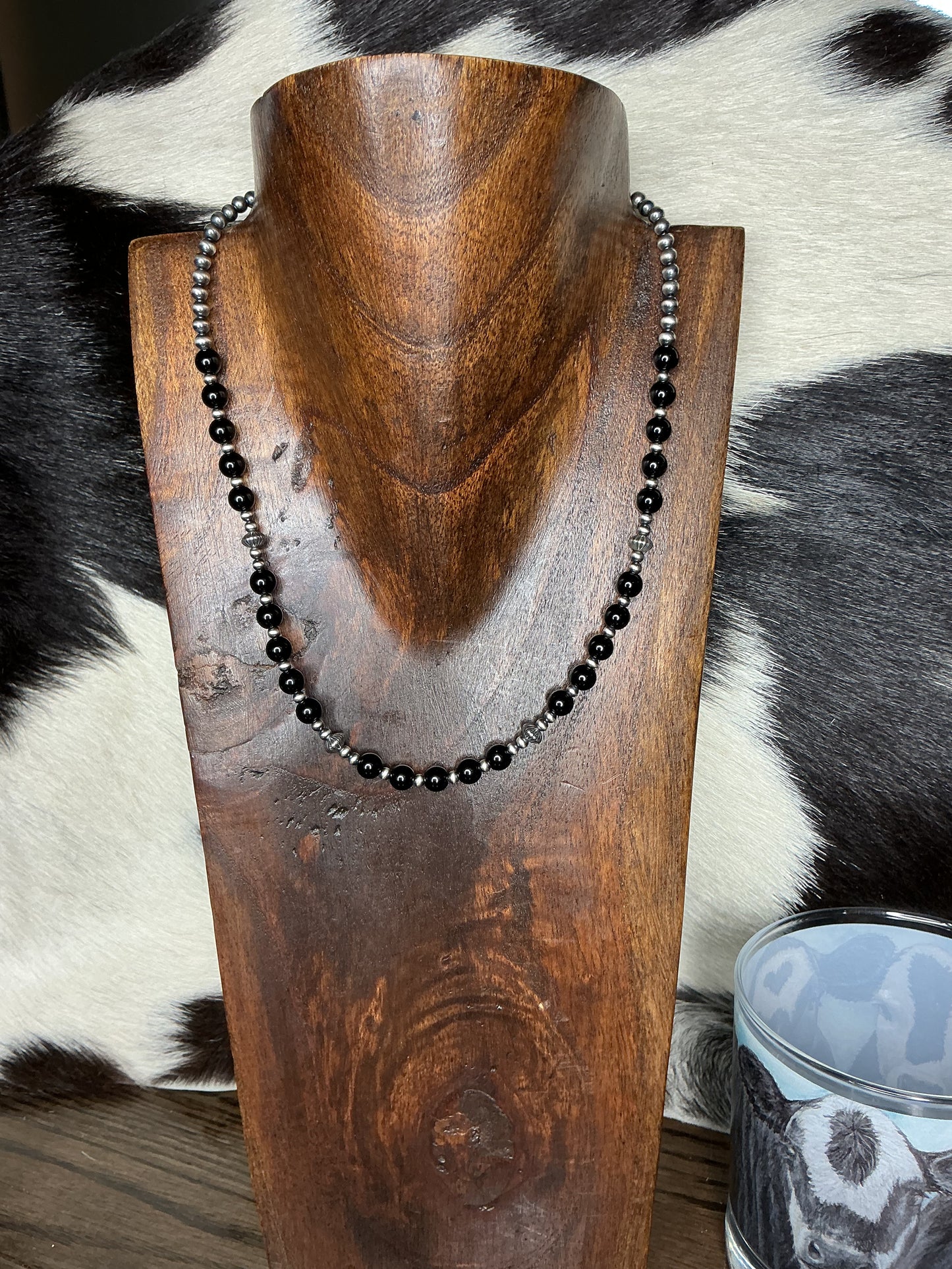 Black Onyx Sterling Silver Necklace