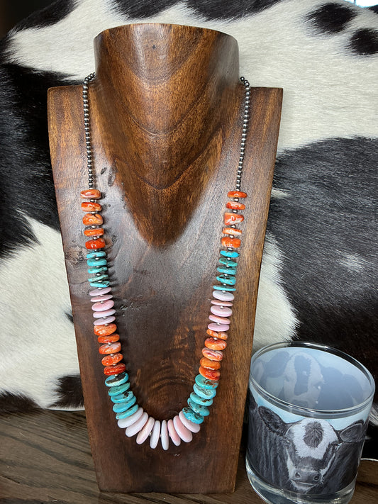 Multi-Stone Sterling Silver Necklace
