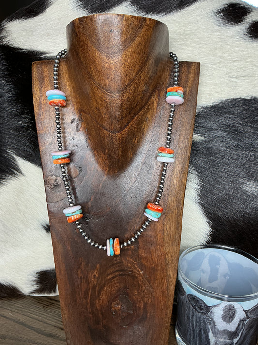 Multi-Stone Sterling Silver Necklace