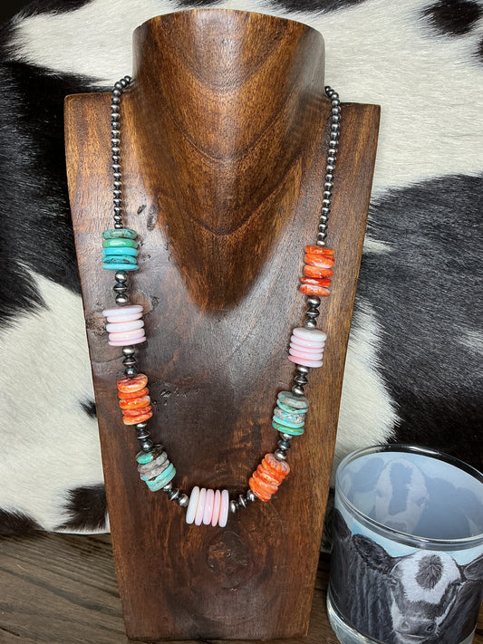 Multi-Stone Sterling Silver Necklace