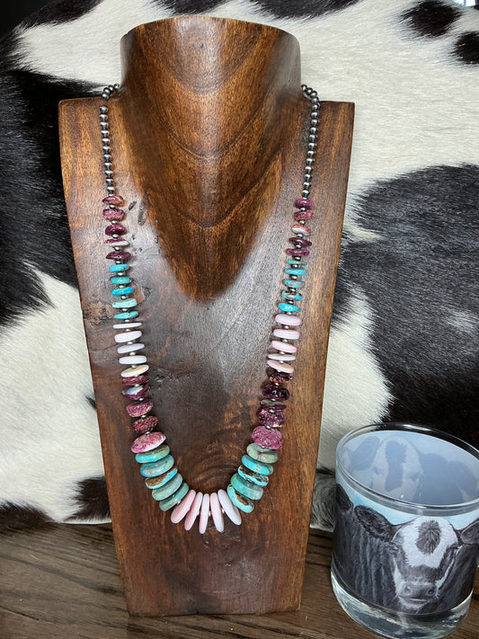 Multi-Stone Sterling Silver Necklace