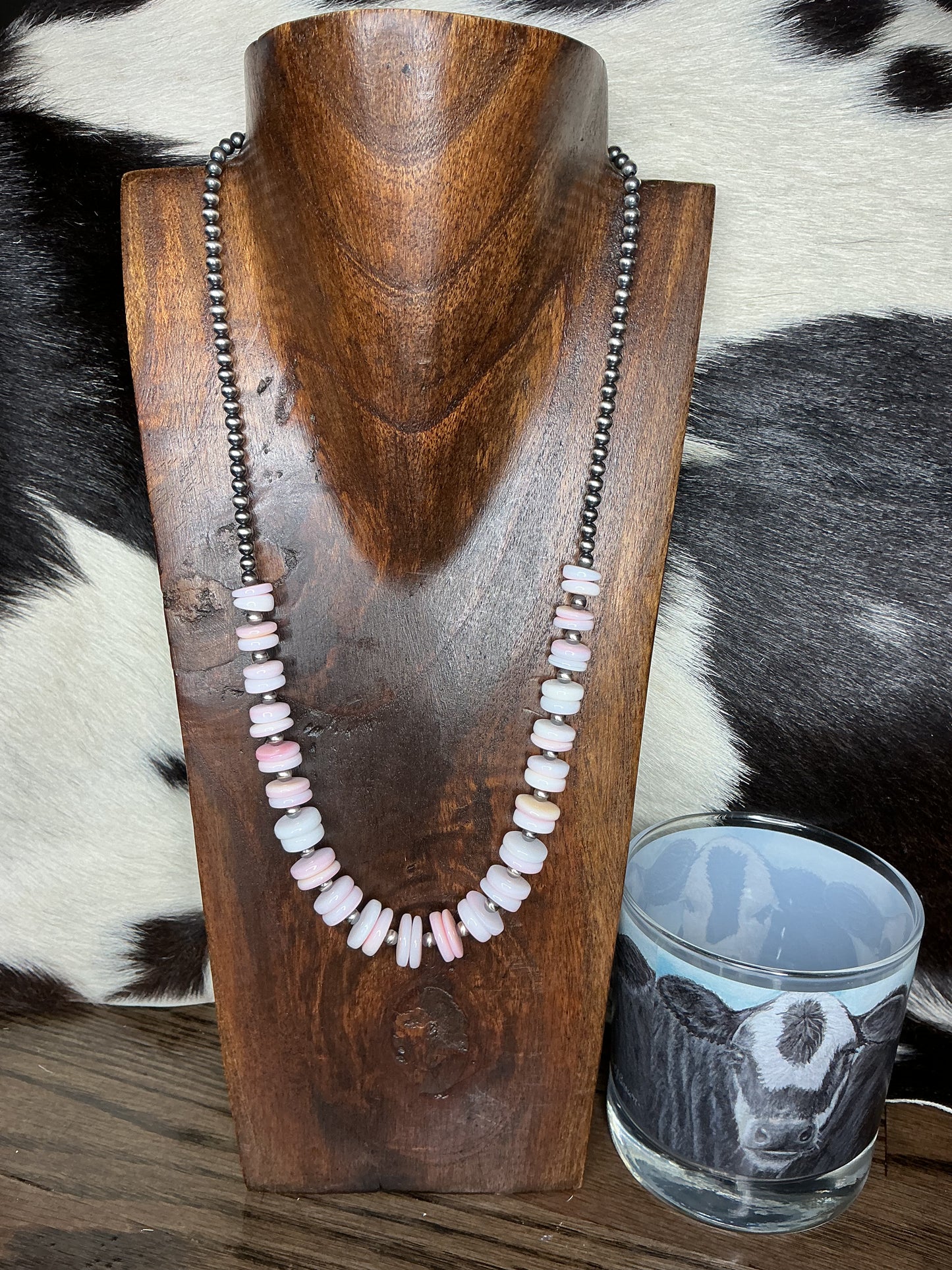 Pink Conch Sterling Silver Necklace