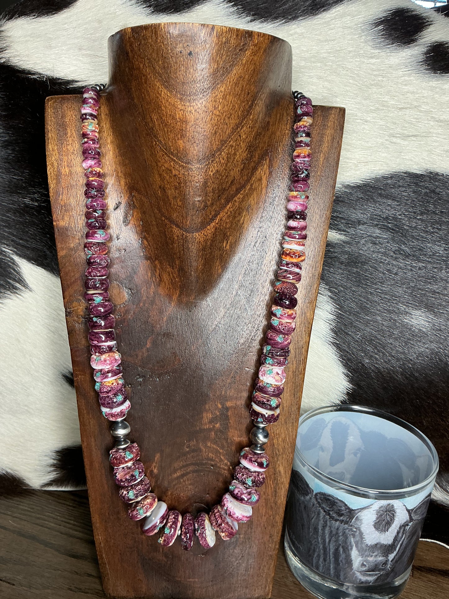 Purple Spiny Sterling Silver Necklace