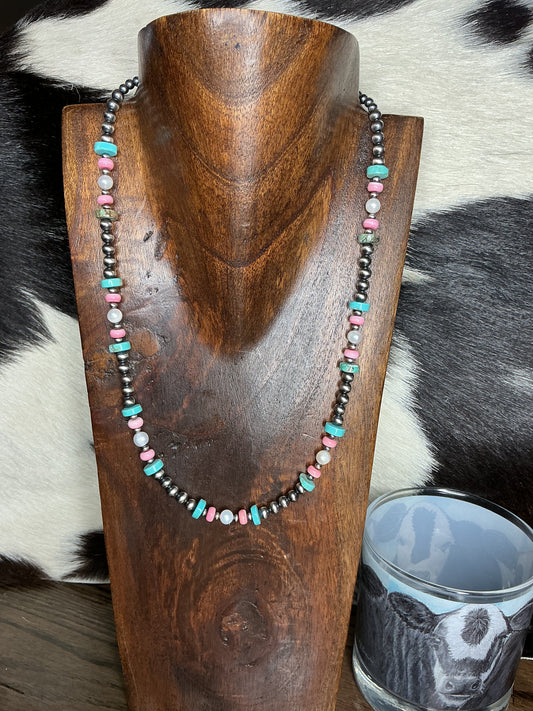 Multi-Stone Sterling Silver Necklace