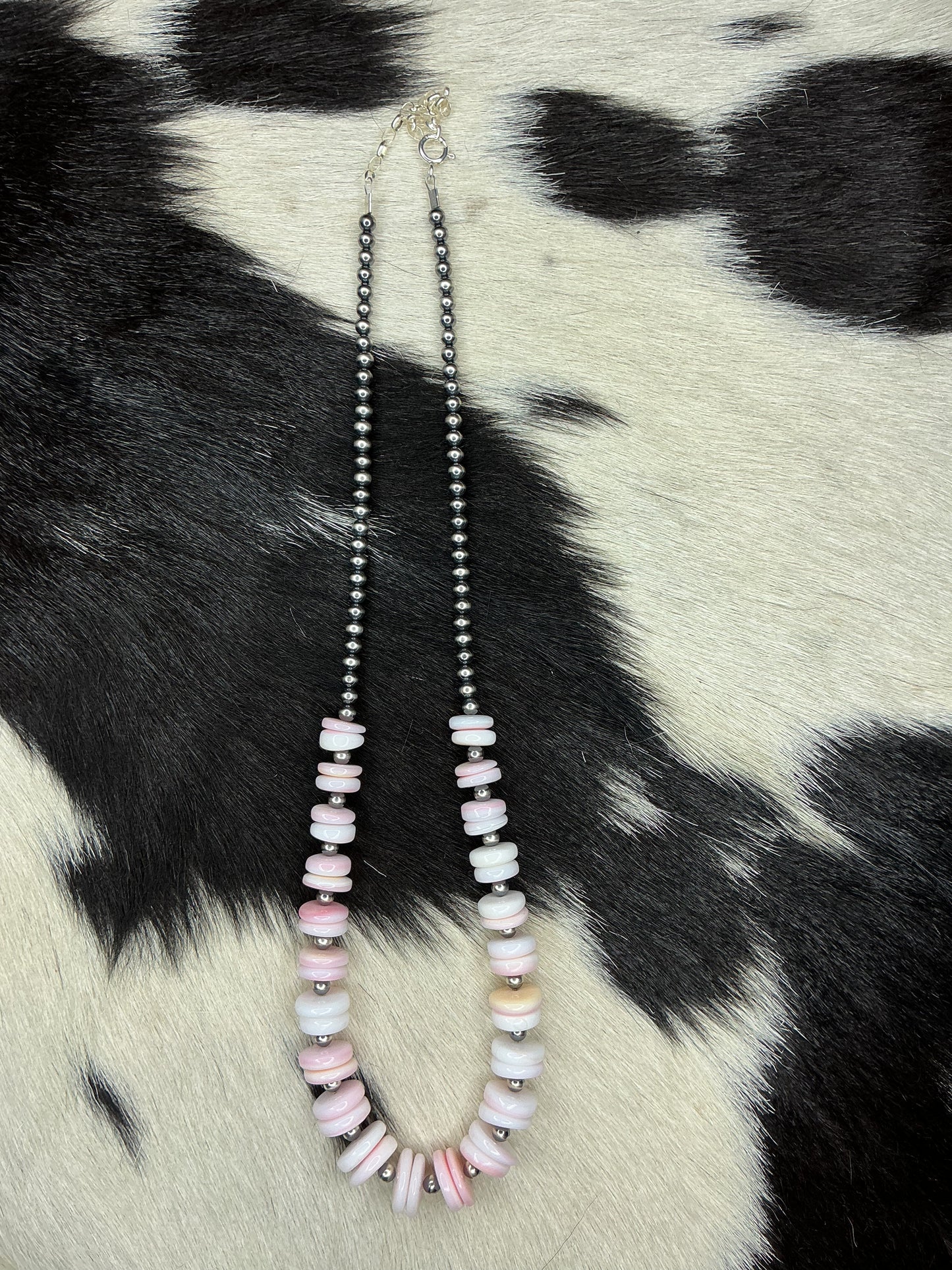 Pink Conch Sterling Silver Necklace