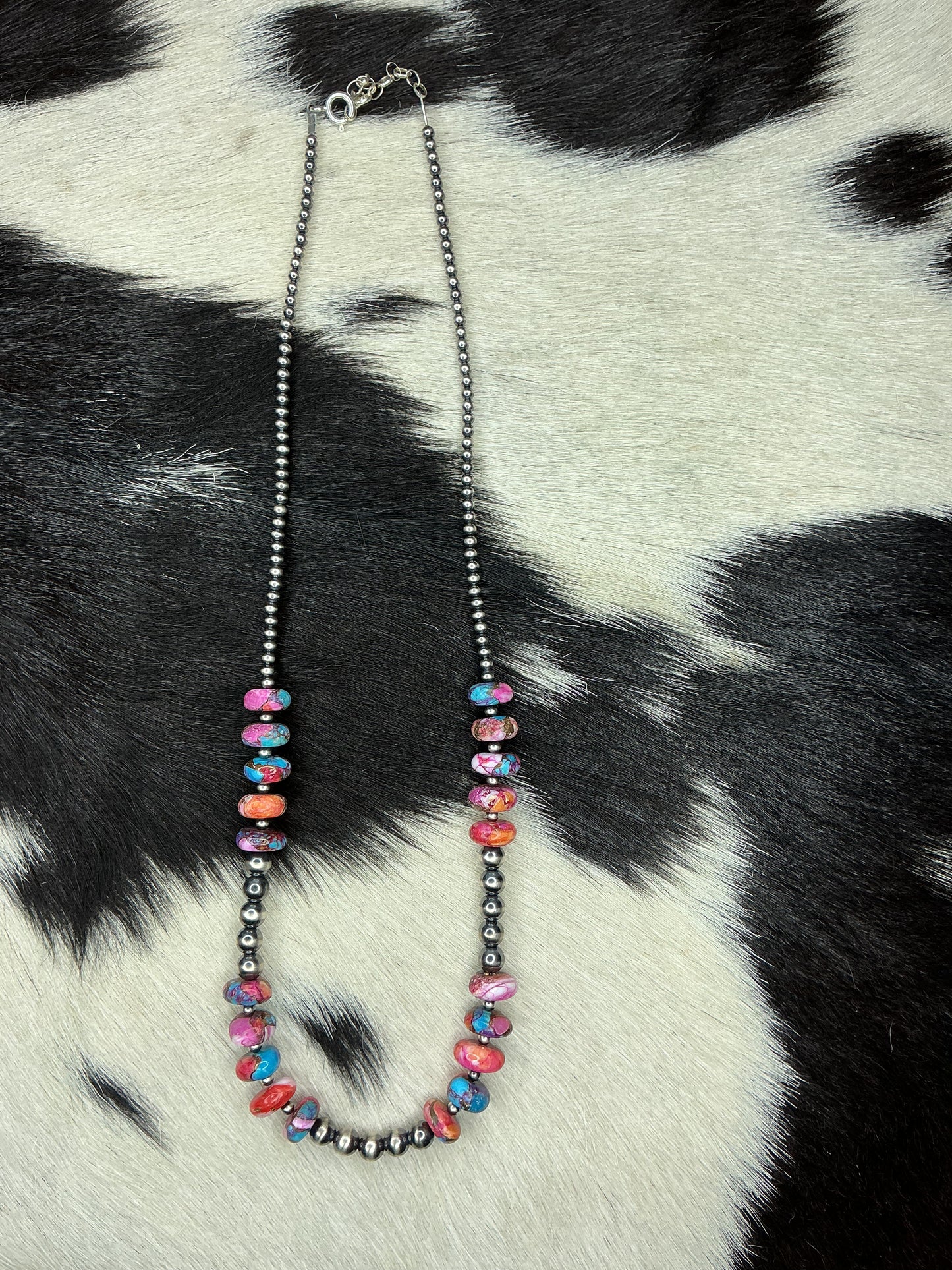 Pink Dahlia Sterling Silver Necklace