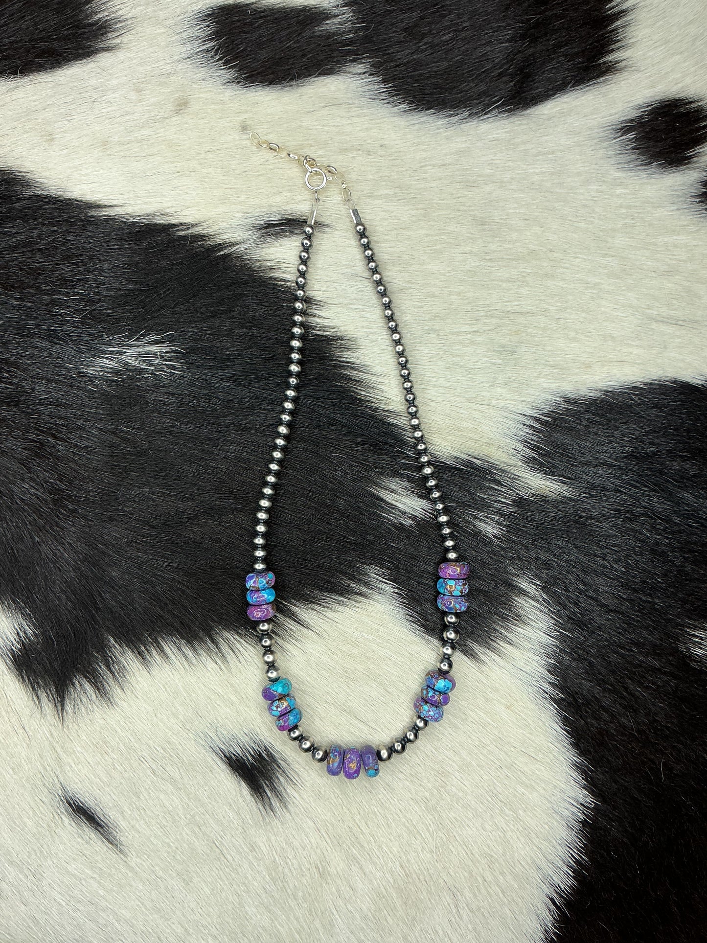 Purple Mohave Sterling Silver Necklace