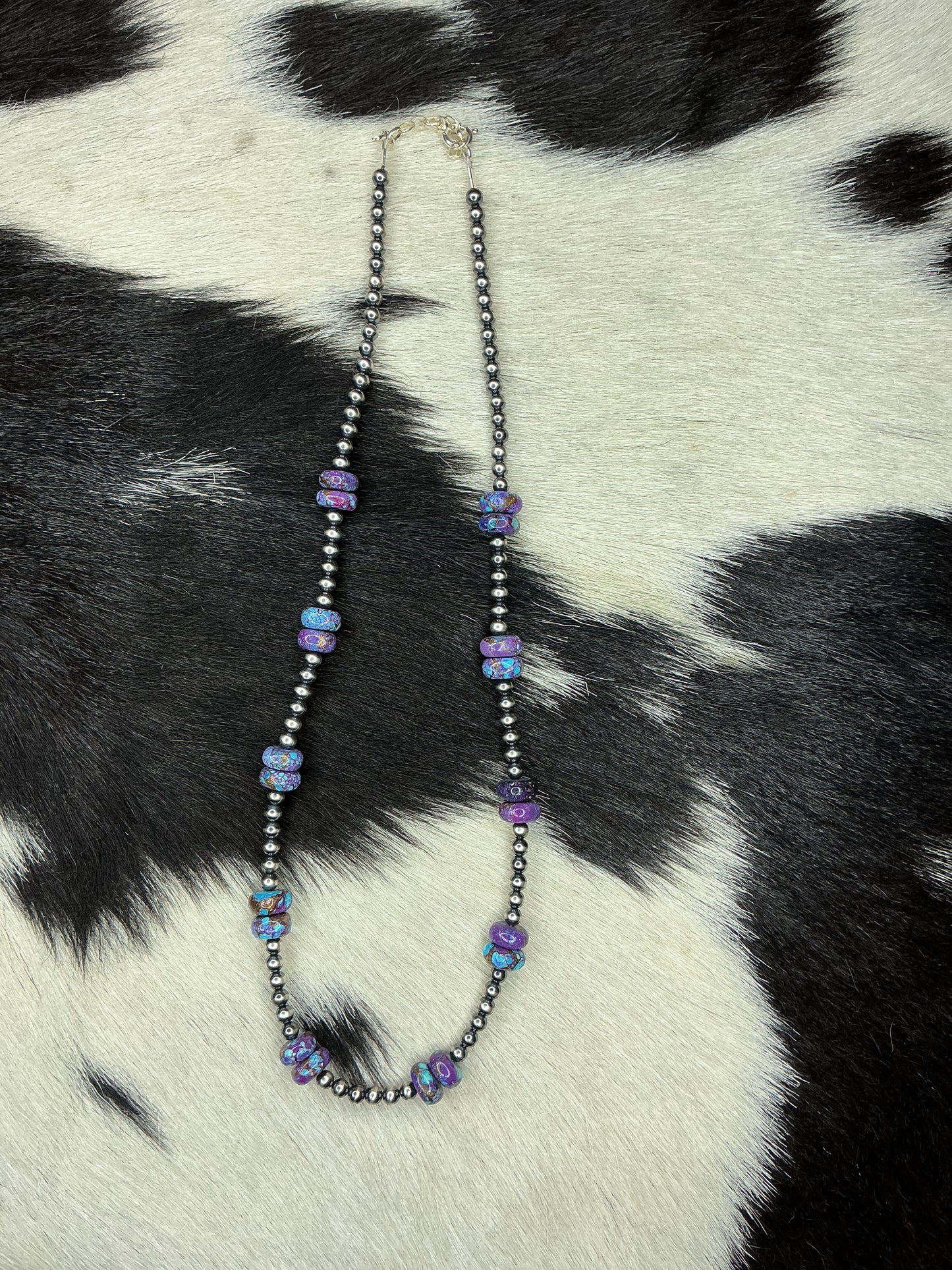 Purple Mohave Sterling Silver Necklace