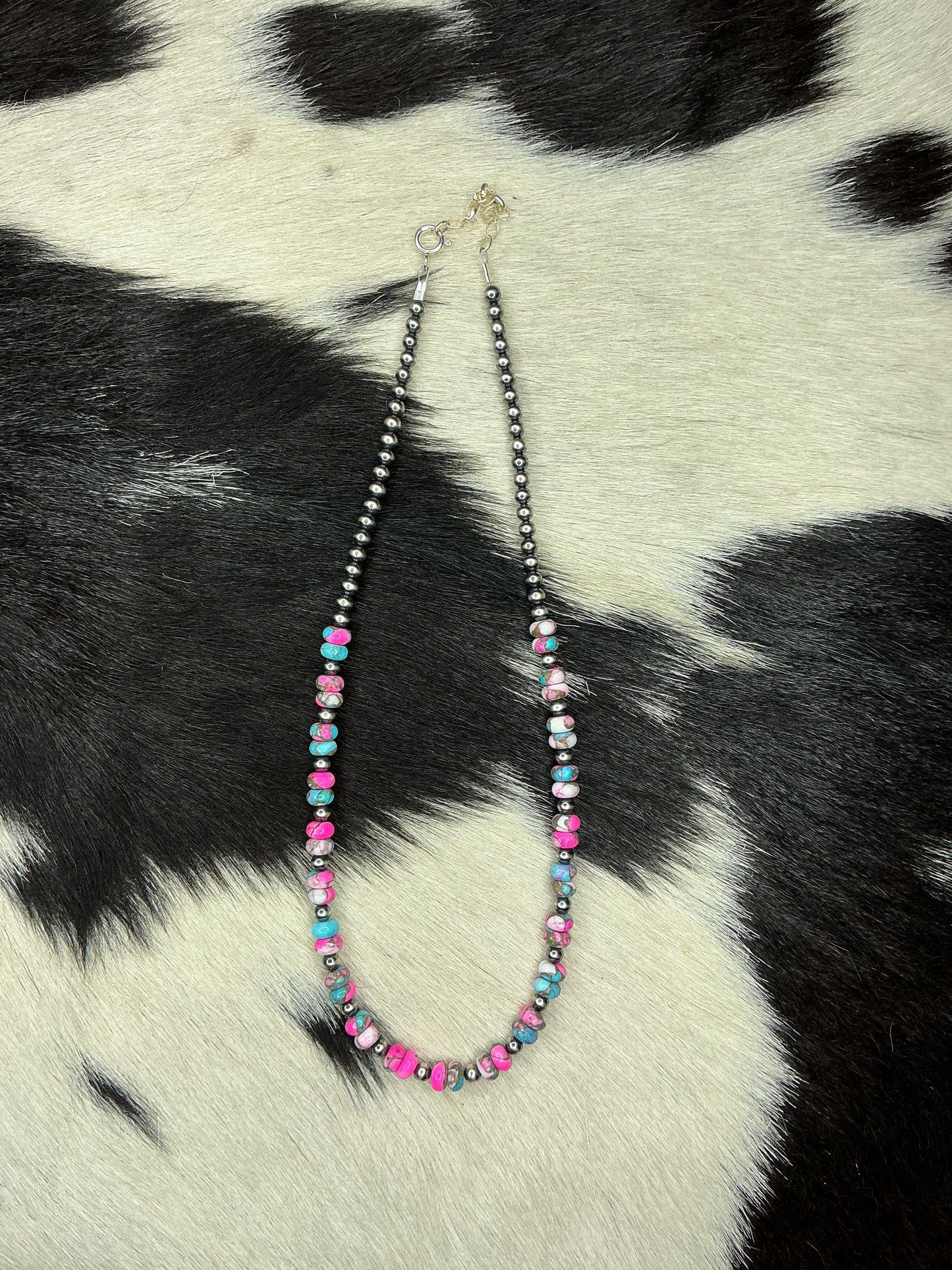 Cotton Candy Sterling Silver Necklace