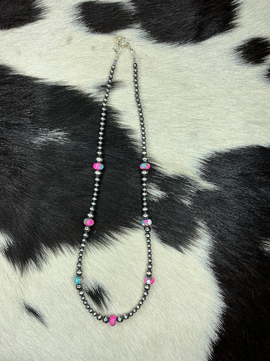 Cotton Candy Sterling Silver Necklace