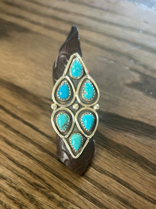 6 Stone Turquoise Ring