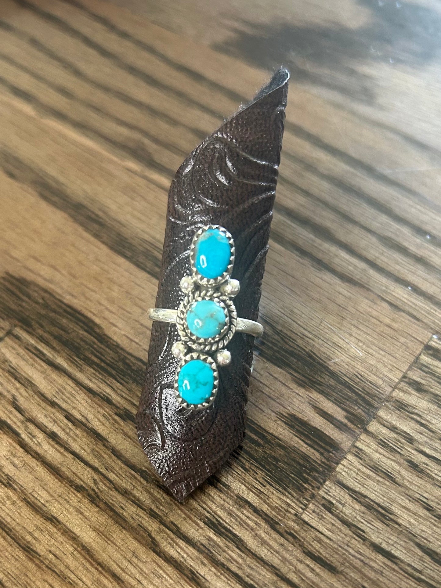 3 Stone Turquoise Ring