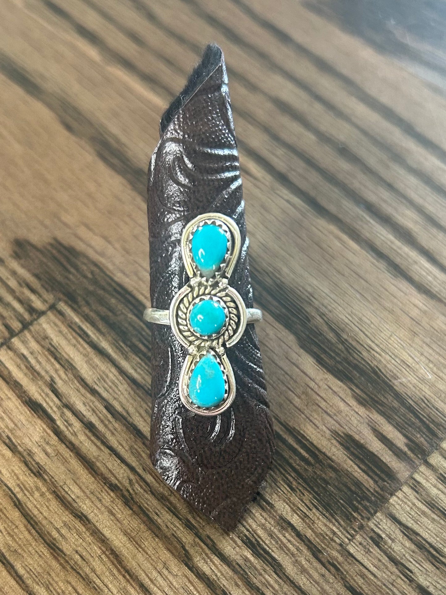 3 Stone Turquoise Ring