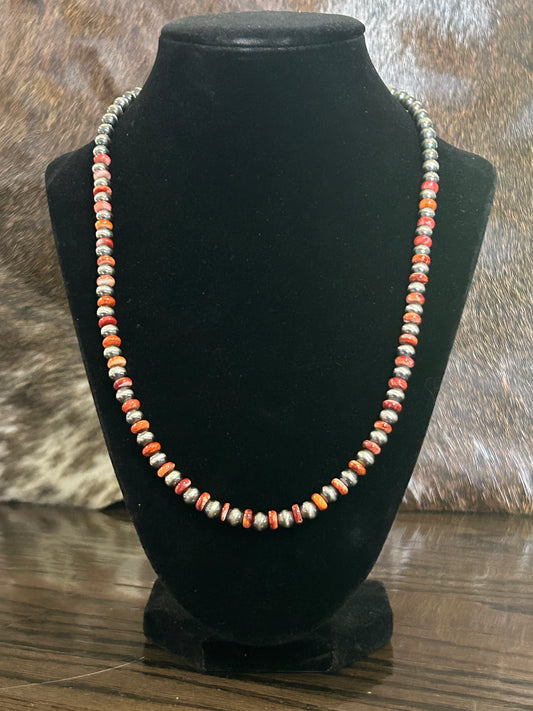 Red Spiny & 6mm Pearls